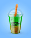 Fruit Bubble Tea Cup Mockup