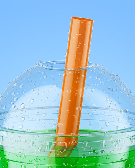 Fruit Bubble Tea Cup Mockup