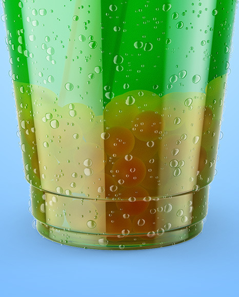 Fruit Bubble Tea Cup Mockup