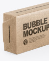 Chewing Bubble Gum Pads Kraft Packaging Mockup - Half Side View