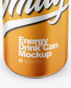 Matte Metallic Drink Can Mockup