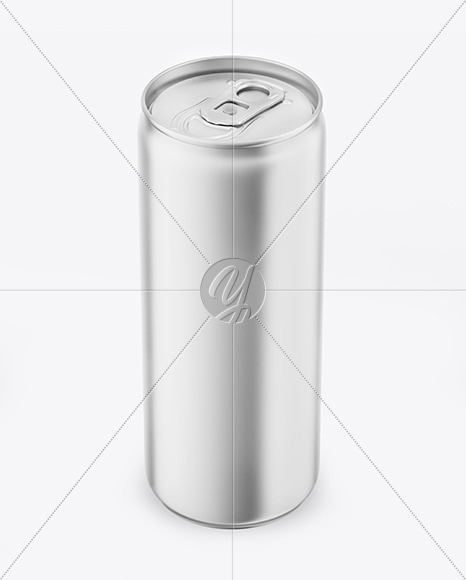 Matte Metallic Drink Can Mockup