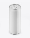 Metallic Drink Can With Matte Finish Mockup