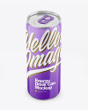 Metallic Drink Can With Glossy Finish Mockup