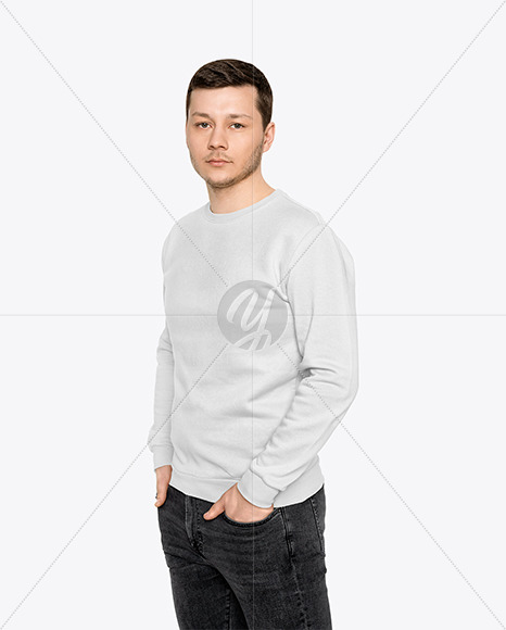 Man in a Sweatshirt Mockup