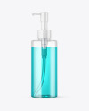 Clear Cosmetic Bottle with Pump Mockup Clear Cosmetic Bottle with Pump Mockup