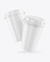 Glossy Coffee Cups Mockup