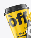 Glossy Coffee Cups Mockup