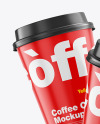 Glossy Coffee Cups Mockup