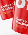 Glossy Coffee Cups Mockup