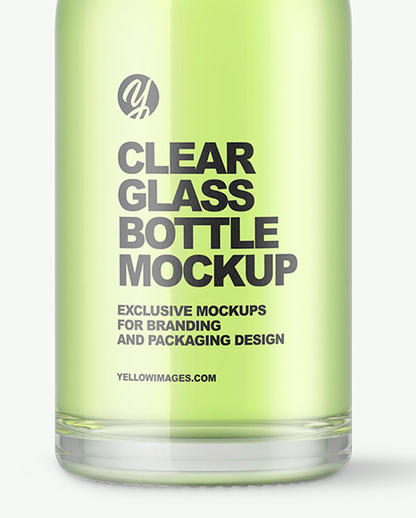 Clear Glass Bottle Mockup