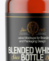 Clear Glass Bottle with Whisky Mockup