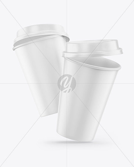 Matte Coffee Cups Mockup