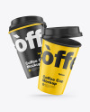 Matte Coffee Cups Mockup