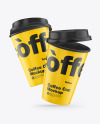 Matte Coffee Cups Mockup