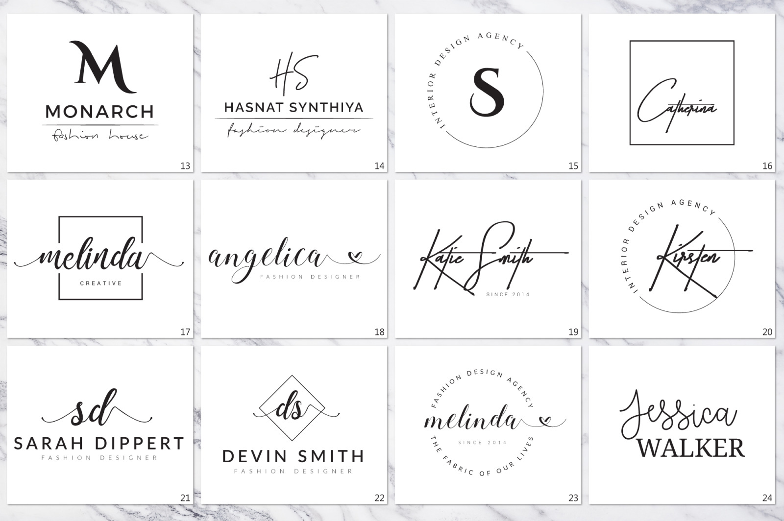 120 Elegant Branding Logo Pack