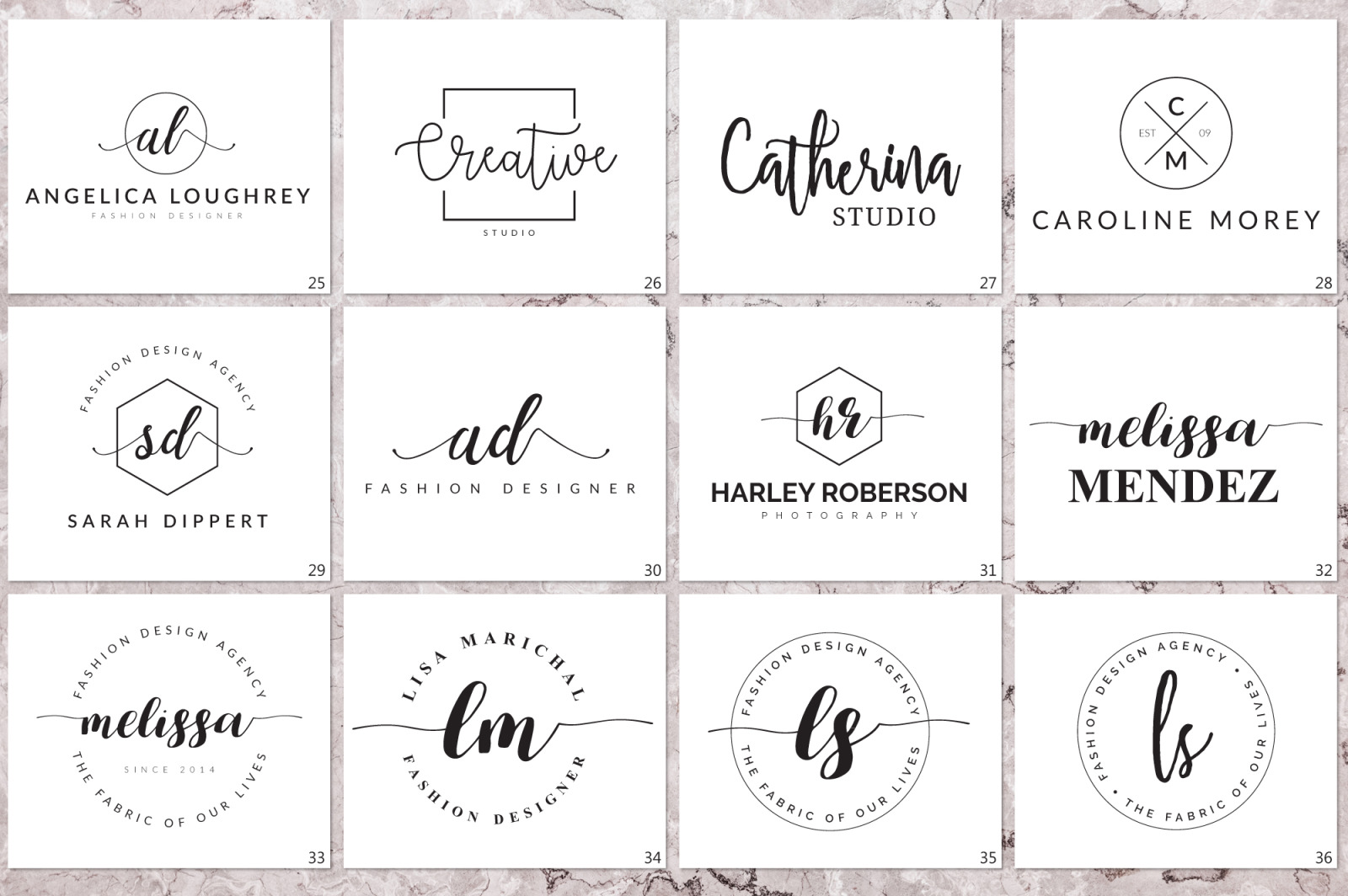 120 Elegant Branding Logo Pack