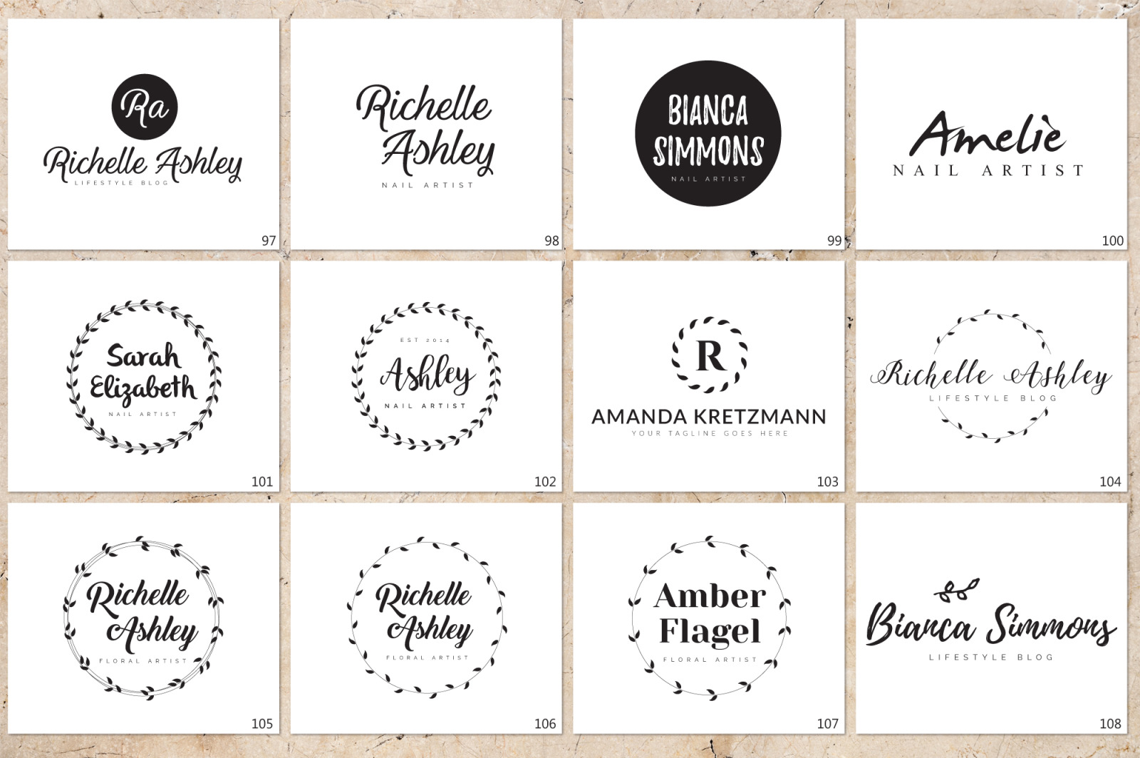 120 Elegant Branding Logo Pack 120 Elegant Branding Logo Pack