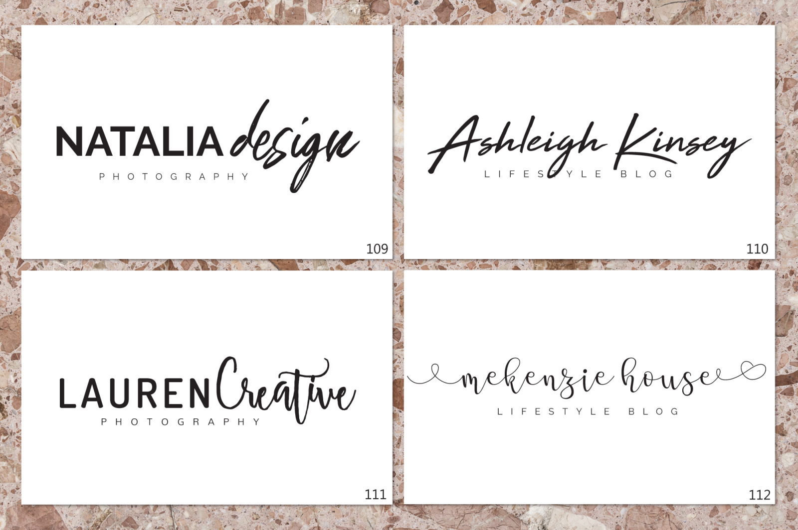 120 Elegant Branding Logo Pack