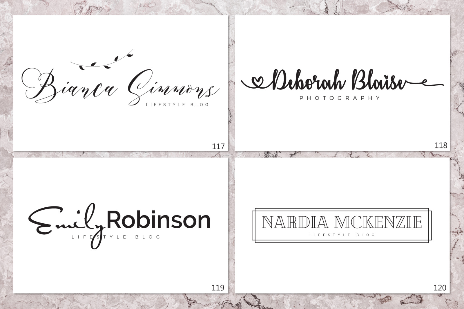 120 Elegant Branding Logo Pack