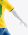 Soccer Team Kit Mockup with mannequin - Back View