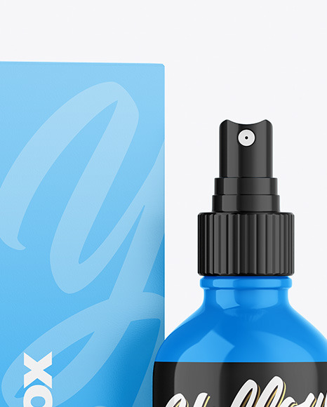 Box &amp; Cosmetic Bottle Mockup