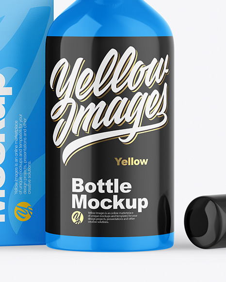 Box &amp; Cosmetic Bottle Mockup