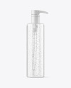 Clear Plastic Bottle with Pump Mockup