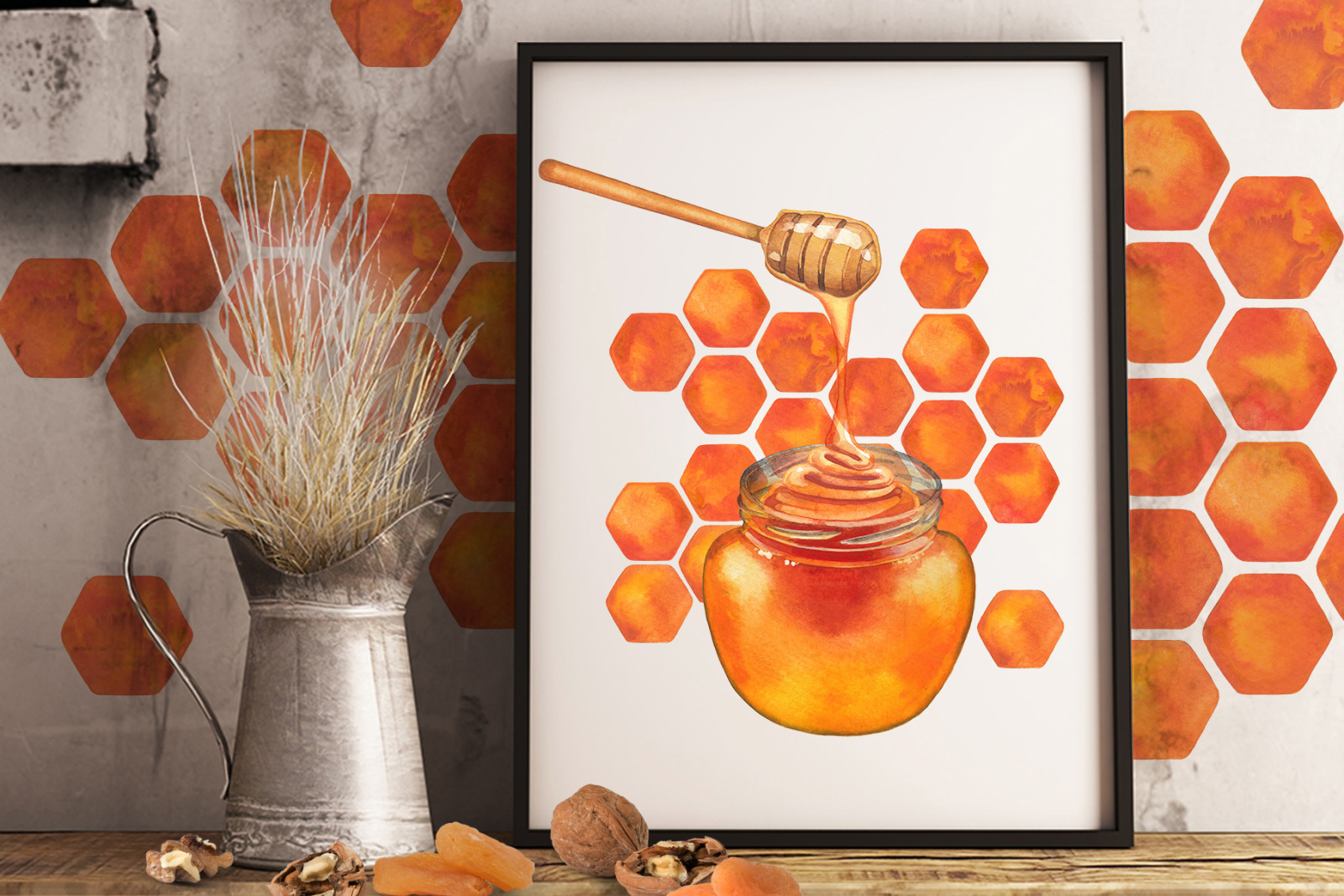 Watercolor honey collection Watercolor honey collection