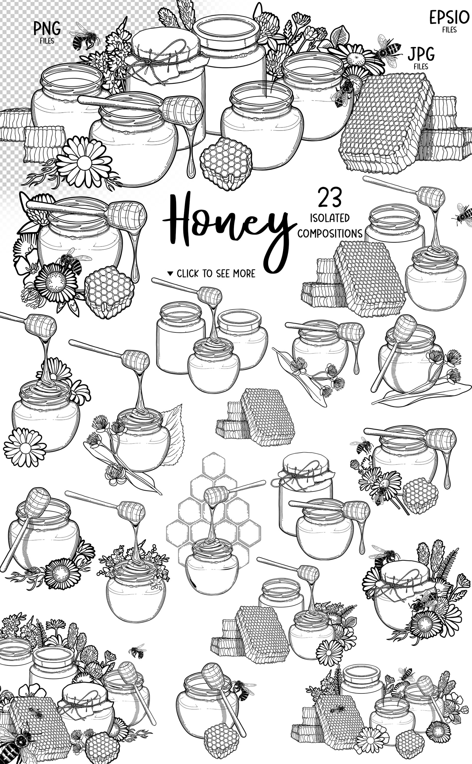 Graphic honey - vector collection Graphic honey - vector collection