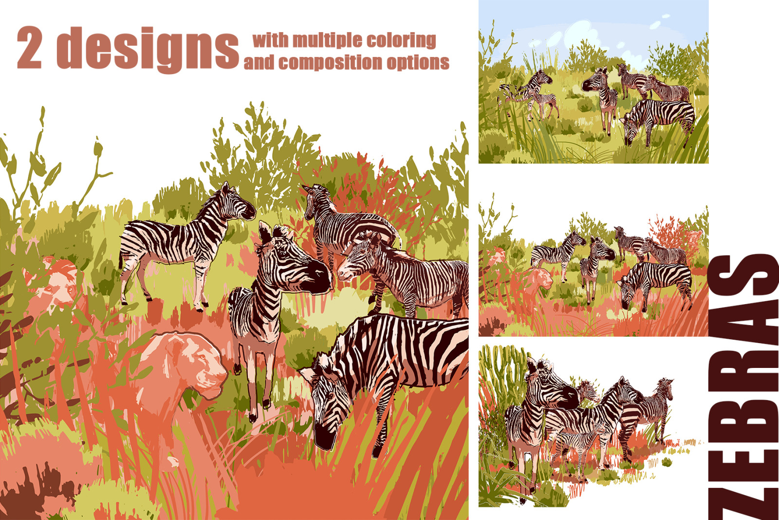 Vector zebras Vector zebras