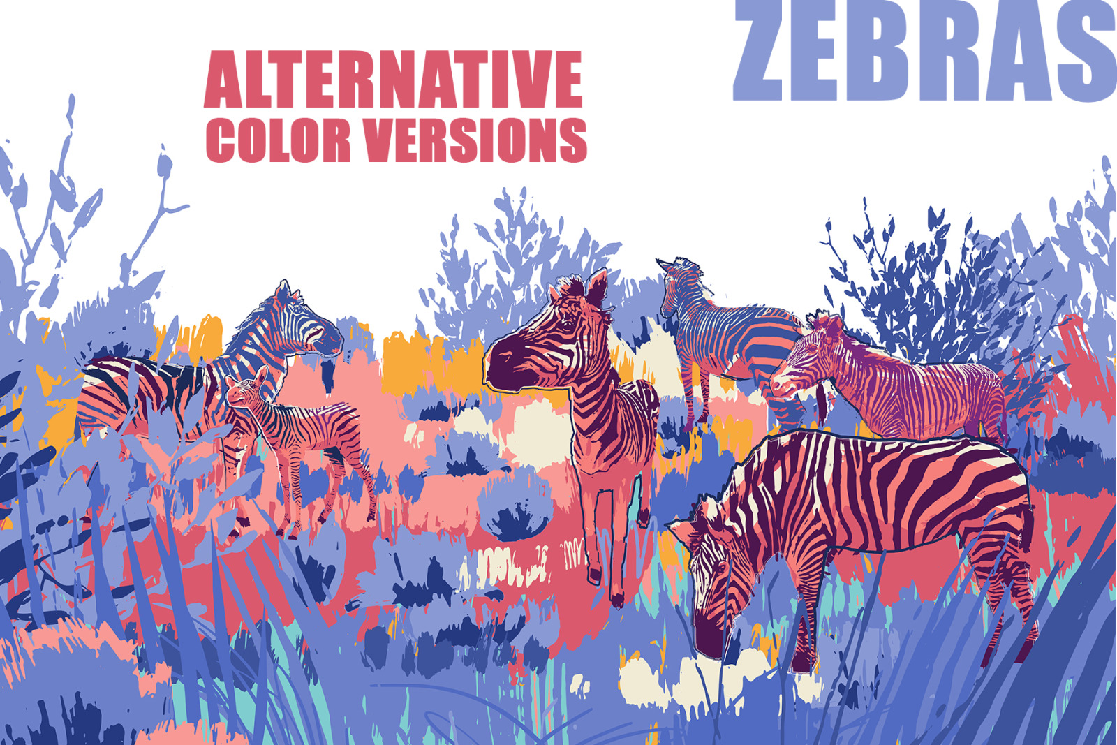 Vector zebras Vector zebras