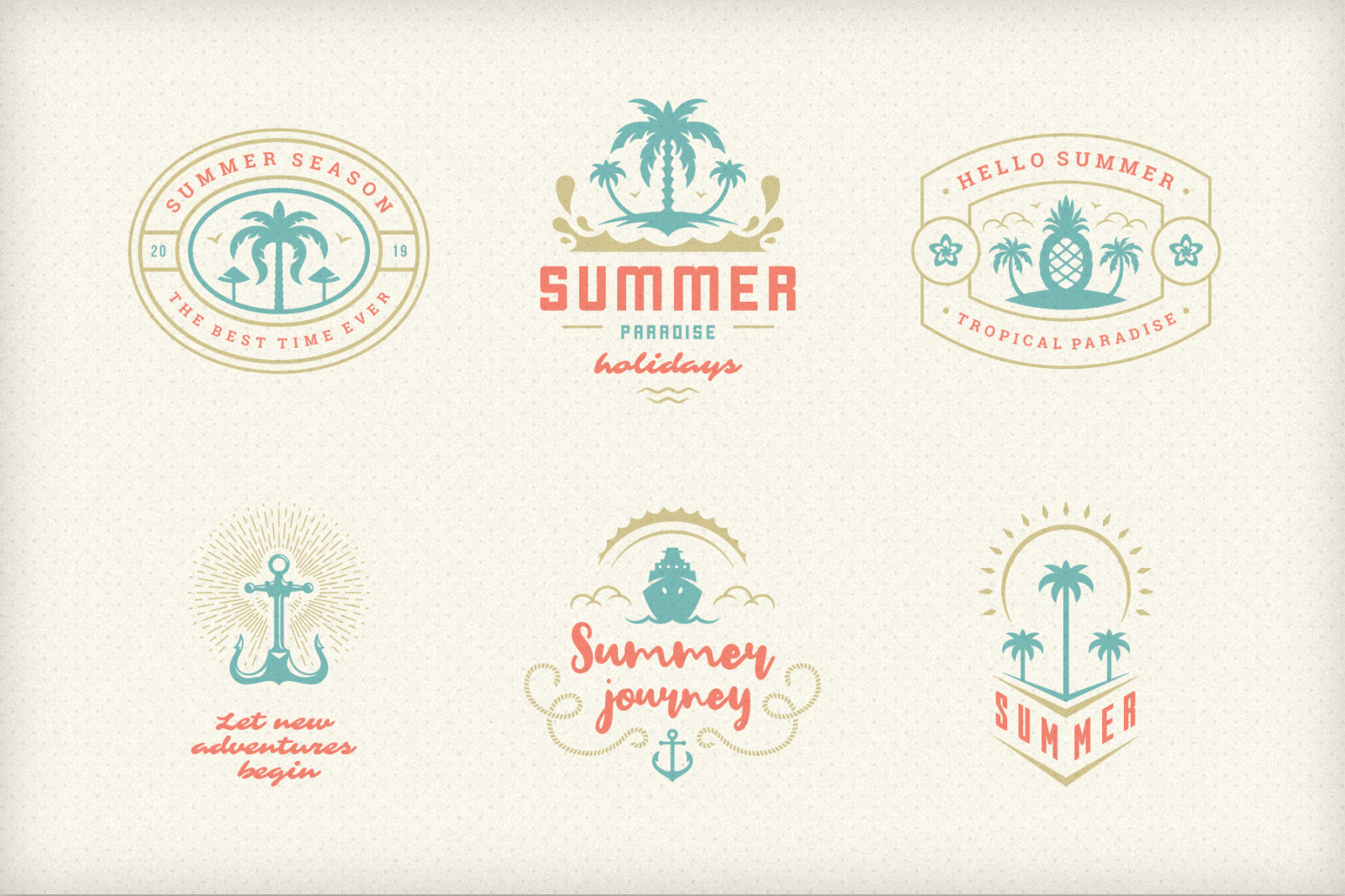 Summer Holidays Emblems &amp; Badges