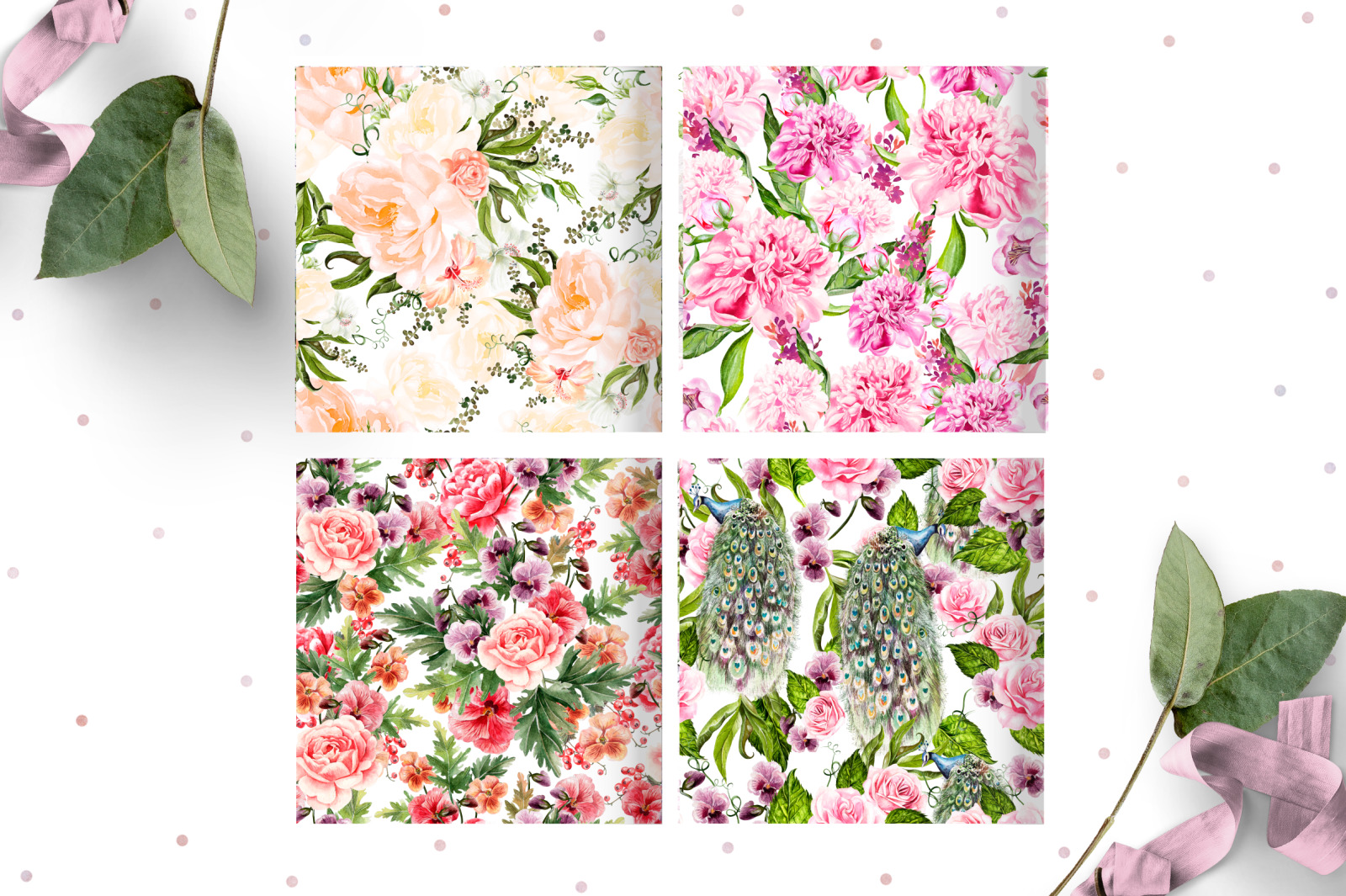10 Hand Drawn Watercolor Patterns 10 Hand Drawn Watercolor Patterns