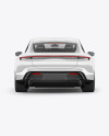 Electric Sport Car Mockup - Back View