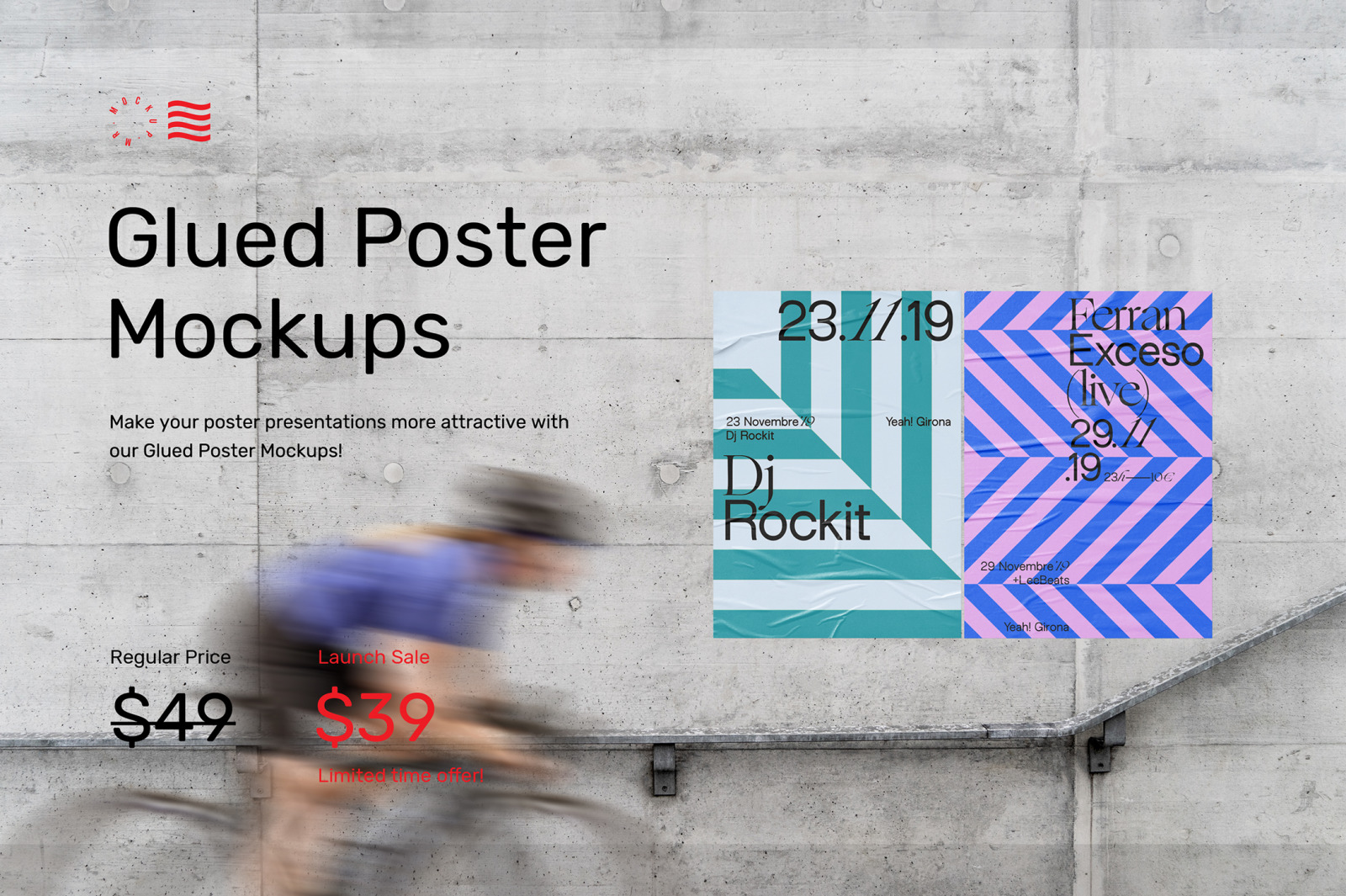 Glued Poster Mockups