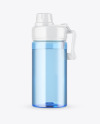 Blue Sport Bottle with Water Mockup