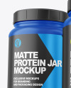 Three Matte Protein Jars Mockup Three Matte Protein Jars Mockup