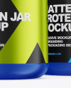 Three Matte Protein Jars Mockup Three Matte Protein Jars Mockup