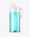 Color Sport Bottle with Water Mockup