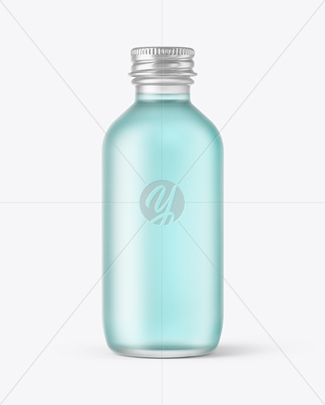 Frosted Glass Cosmetic Bottle Mockup