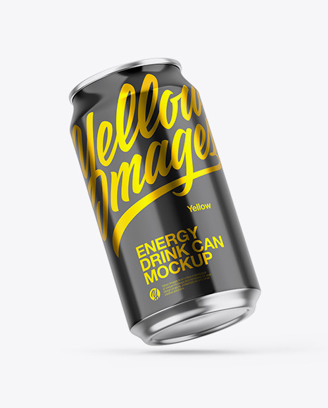 Metallic Can W/ Glossy Finish Mockup