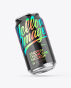 Metallic Can W/ Glossy Finish Mockup