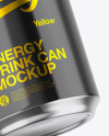 Metallic Can W/ Glossy Finish Mockup