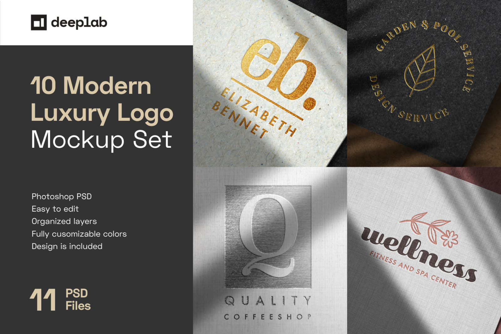 Modern Luxury Logo Mockup Set 1