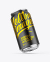 Metallic Can W/ Matte Finish Mockup