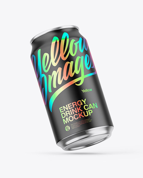 Metallic Can W/ Matte Finish Mockup