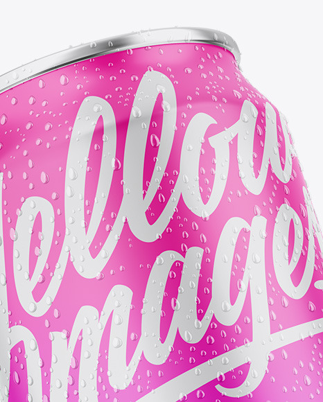 Metallic Can W/ Matte Finish Mockup