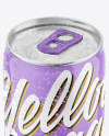 Metallic Drink Can With Glossy Finish And Condensation Mockup