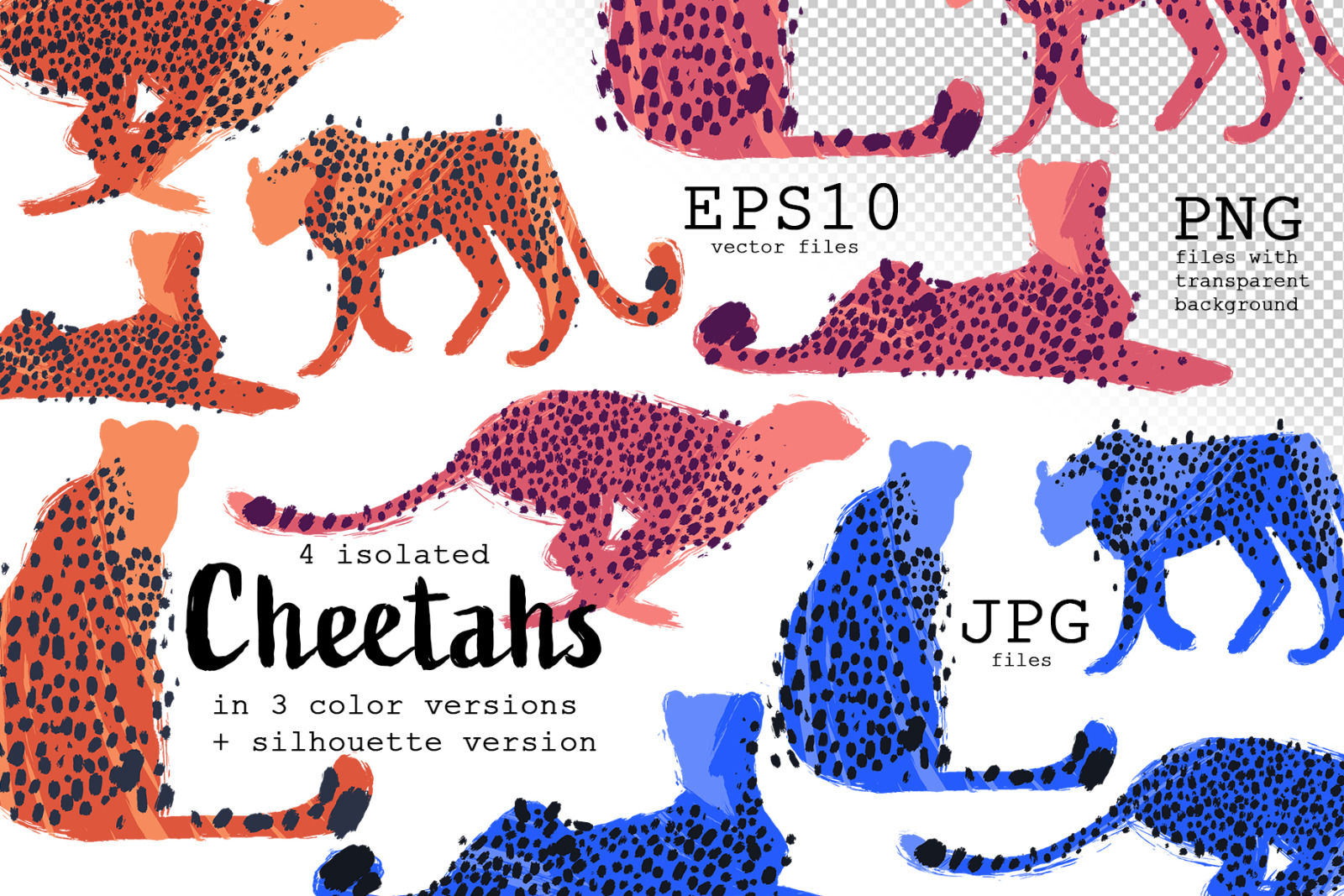 Vector cheetahs Vector cheetahs